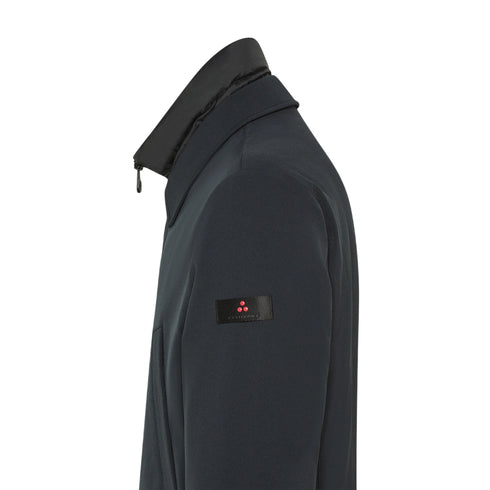 Trench Uomo Loch, in tessuto stretch con collo a camicia e collo in piedi